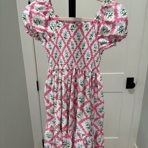 Floral Pink Kids Dress